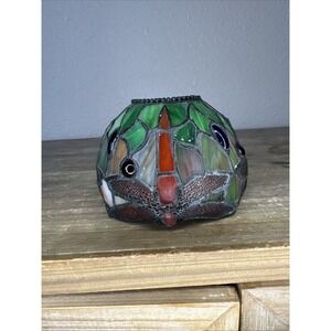 Vintage Stained Glass Lamp Shade (A3R) Jeweled DragonFly (JSF6) 5" Gilmore Girls